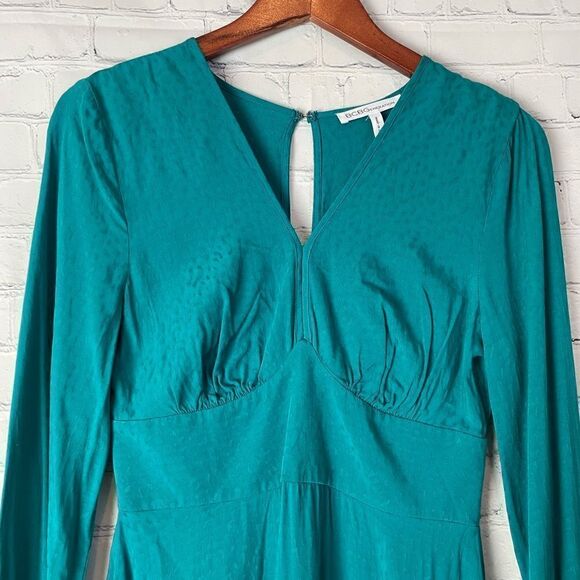 BCBGeneration Green/Blue Mini Dress Long Sleeve Size 2 - Picture 6 of 8